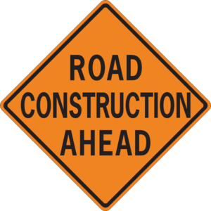 road construction sign